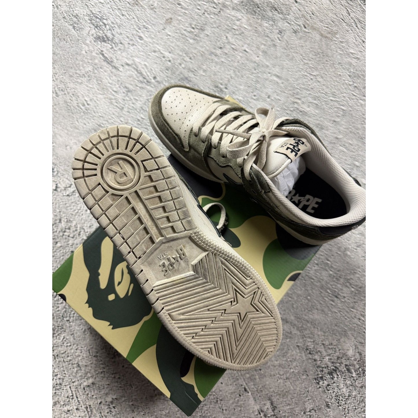 Bapesta Sk8-sta Bape sneakers khaki green a bathing ape