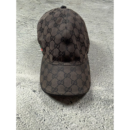 Gucci hat monogram vintage brown web