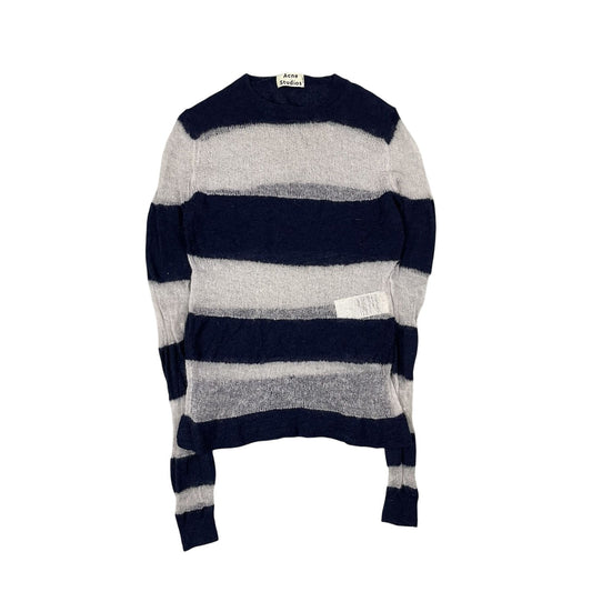 Acne Studios Mohair Sweater Octave SS14 Striped Navy White