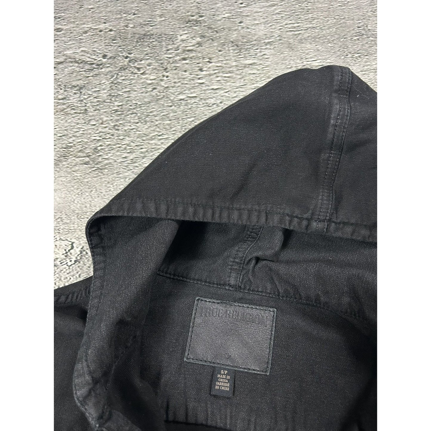 True Religion denim jacket black hooded