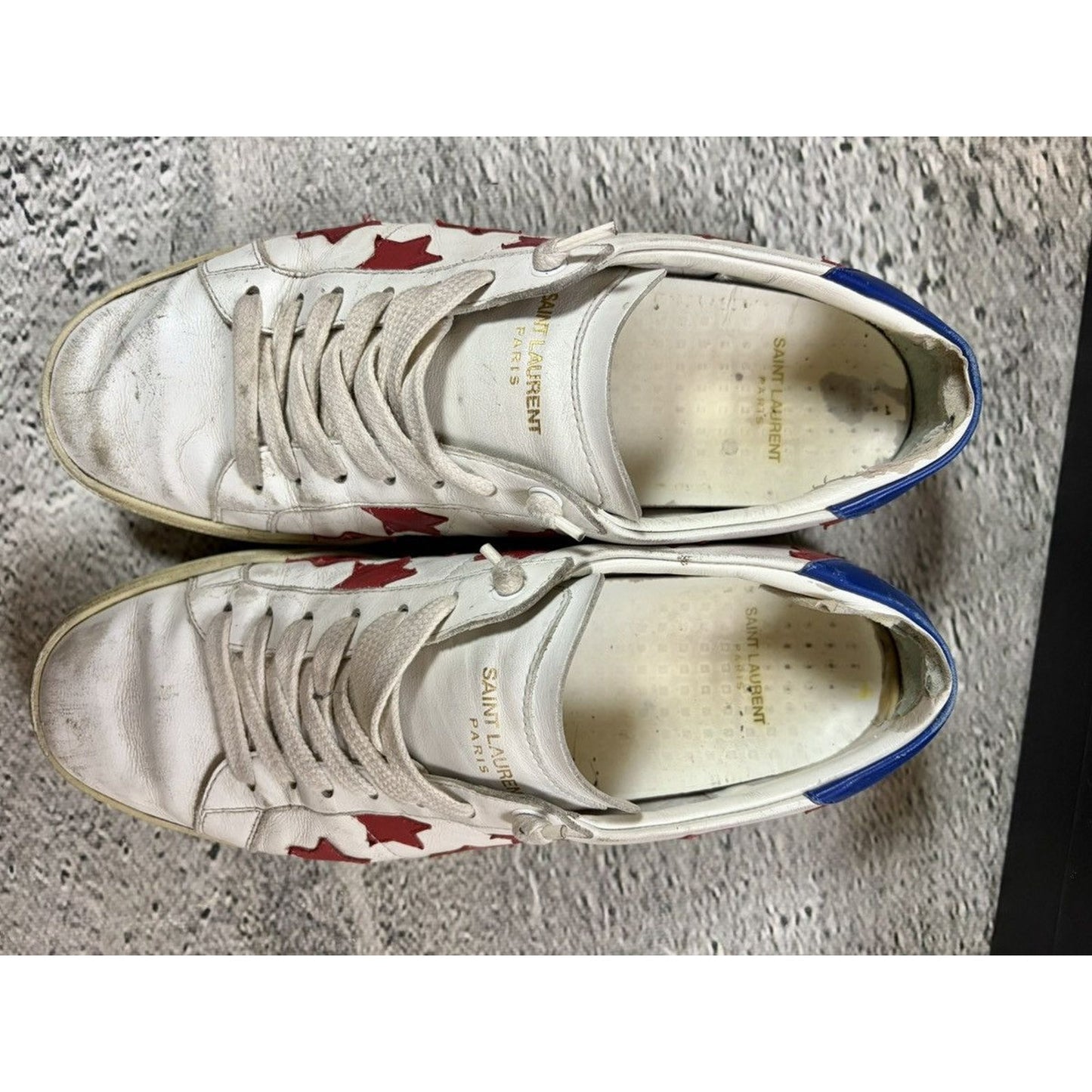 Saint Laurent Hedi Slimane sl06 Star sneakers low white red SLP