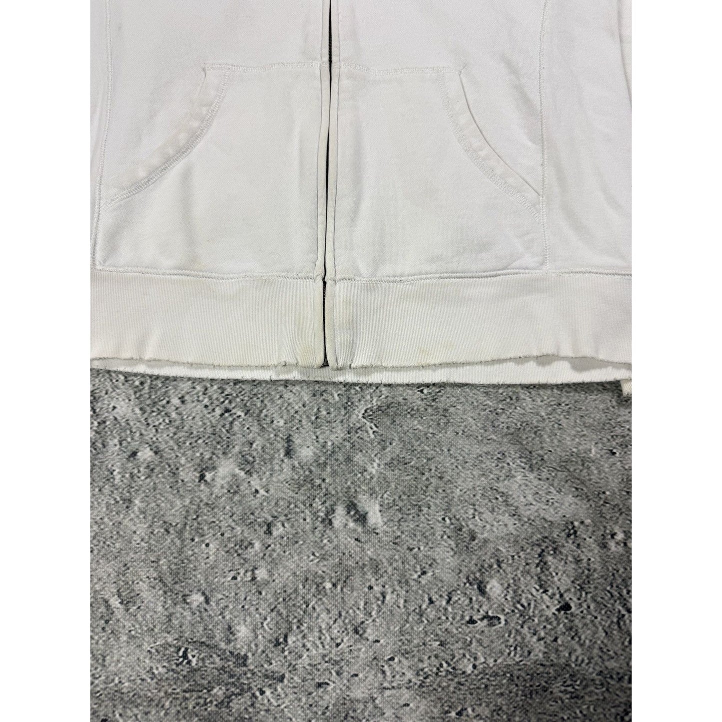 Evisu zip hoodie white vintage big logo seagull Y2K