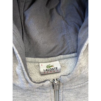 Lacoste zip hoodie big logo grey Sport