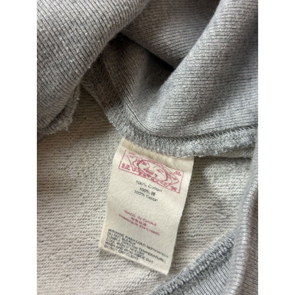 Evisu zip hoodie white grey vintage big logo Y2K