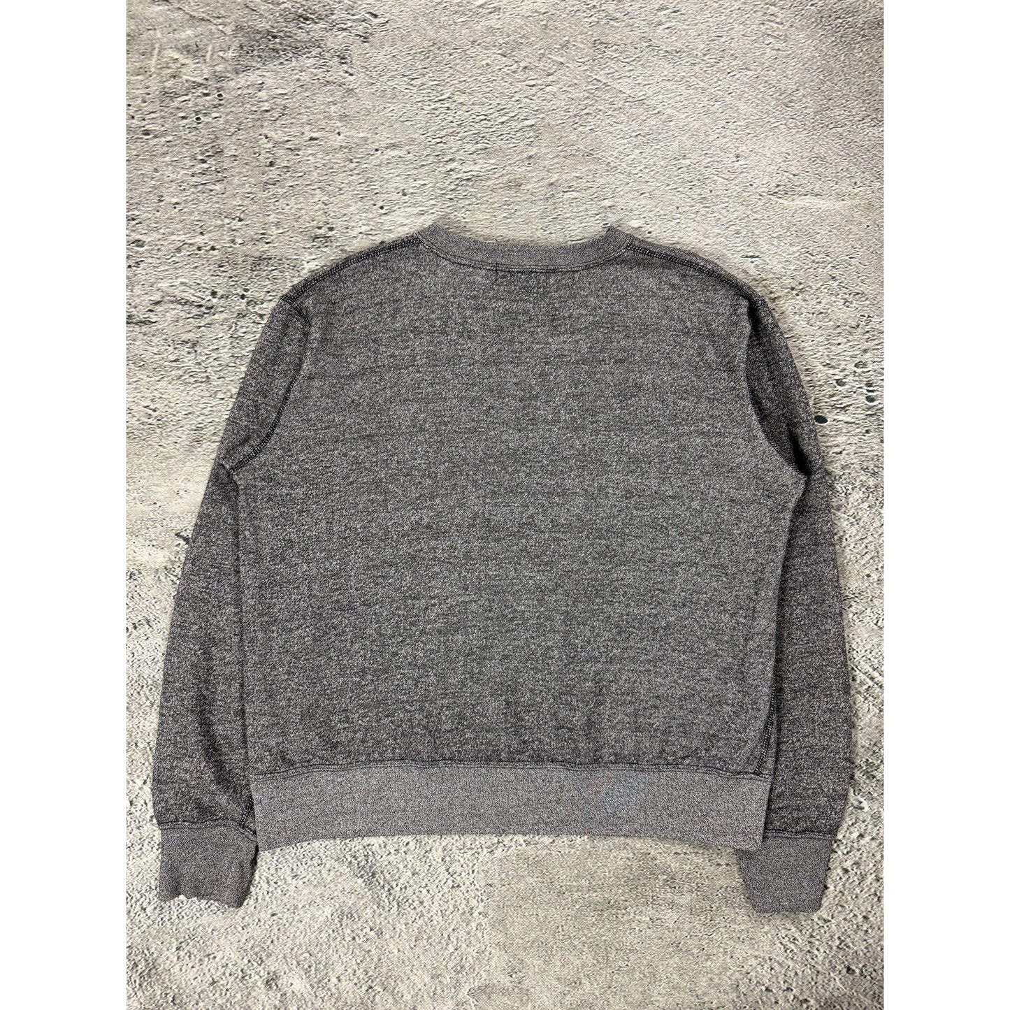 Bape sweatshirt grey big logo spell out black