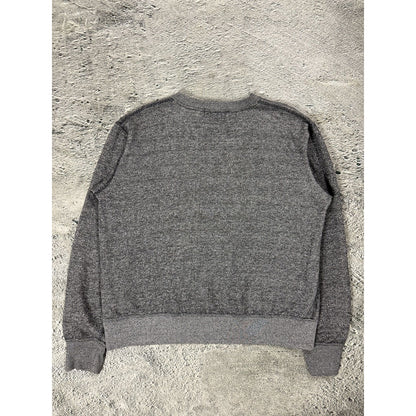 Bape sweatshirt grey big logo spell out black