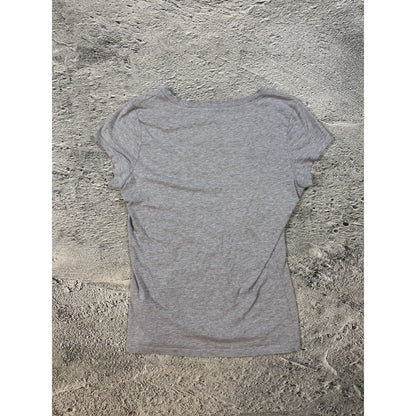 True Religion gray red rhinestones T-shirt logo