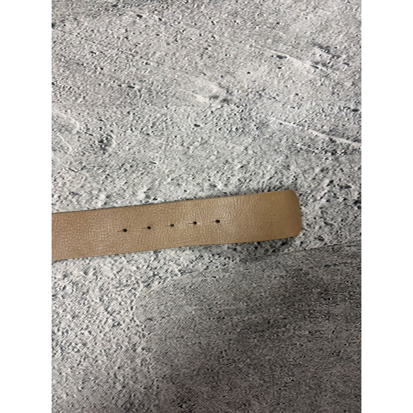 Diesel belt leather cow big buckle beige
