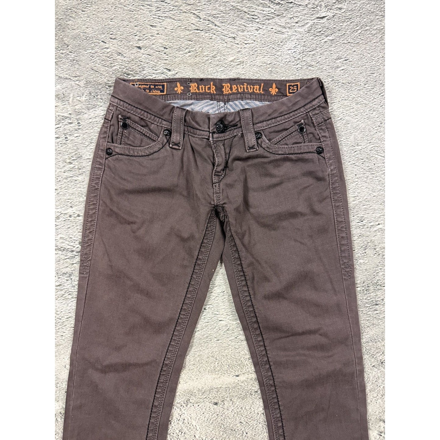 Rock Revival vintage brown jeans Y2K straight