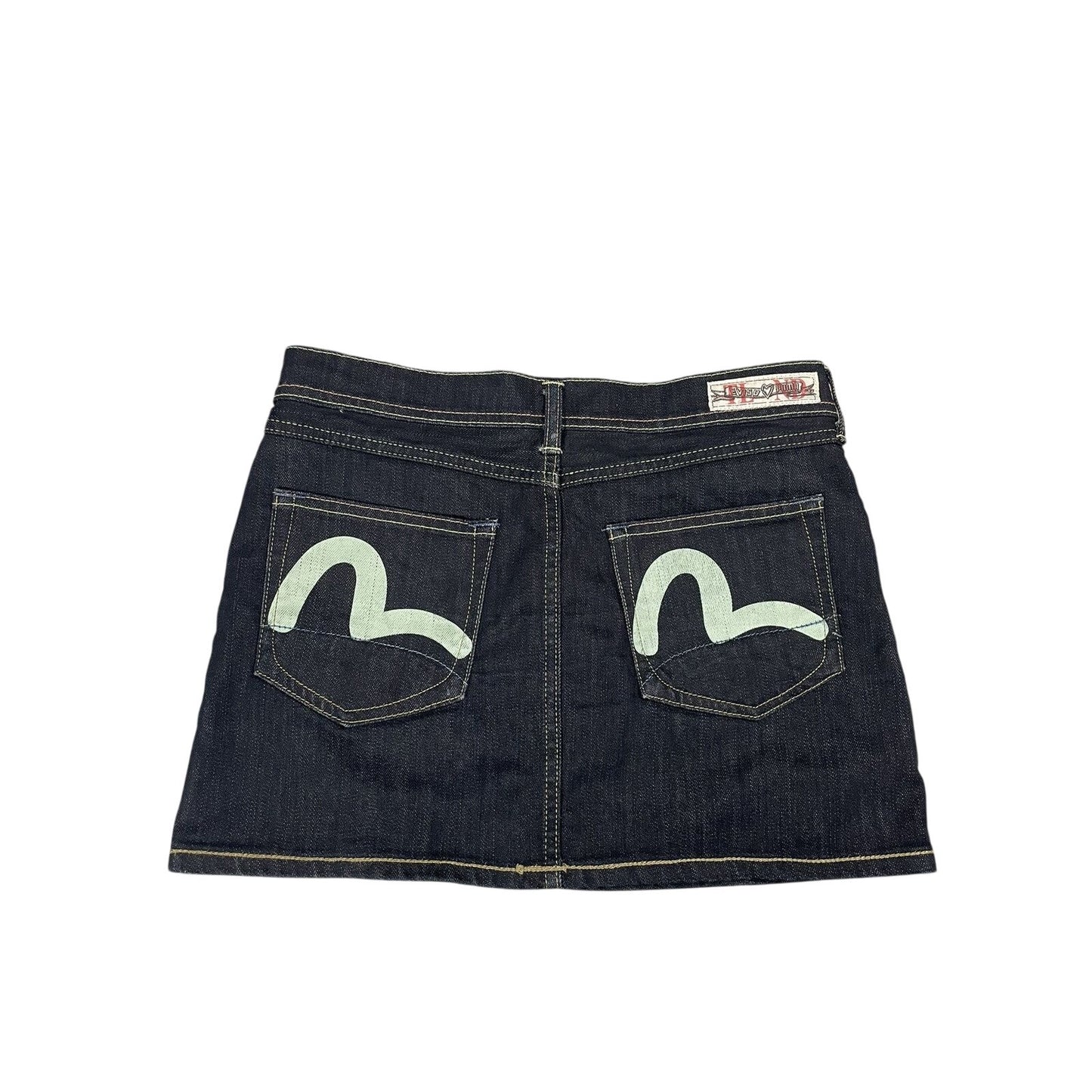 Evisu x Puma vintage navy skirt black seagulls Y2K