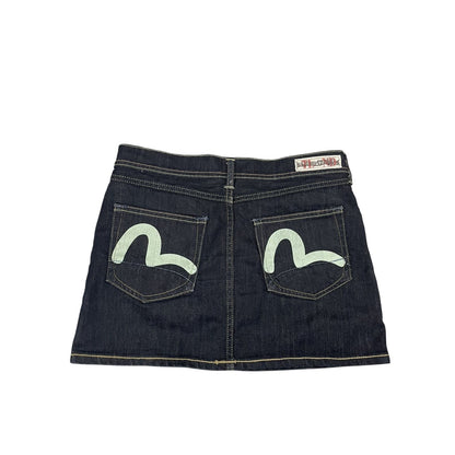 Evisu x Puma vintage navy skirt black seagulls Y2K