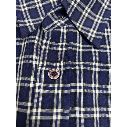Southpole Vintage Y2K shirt button up blue checkered