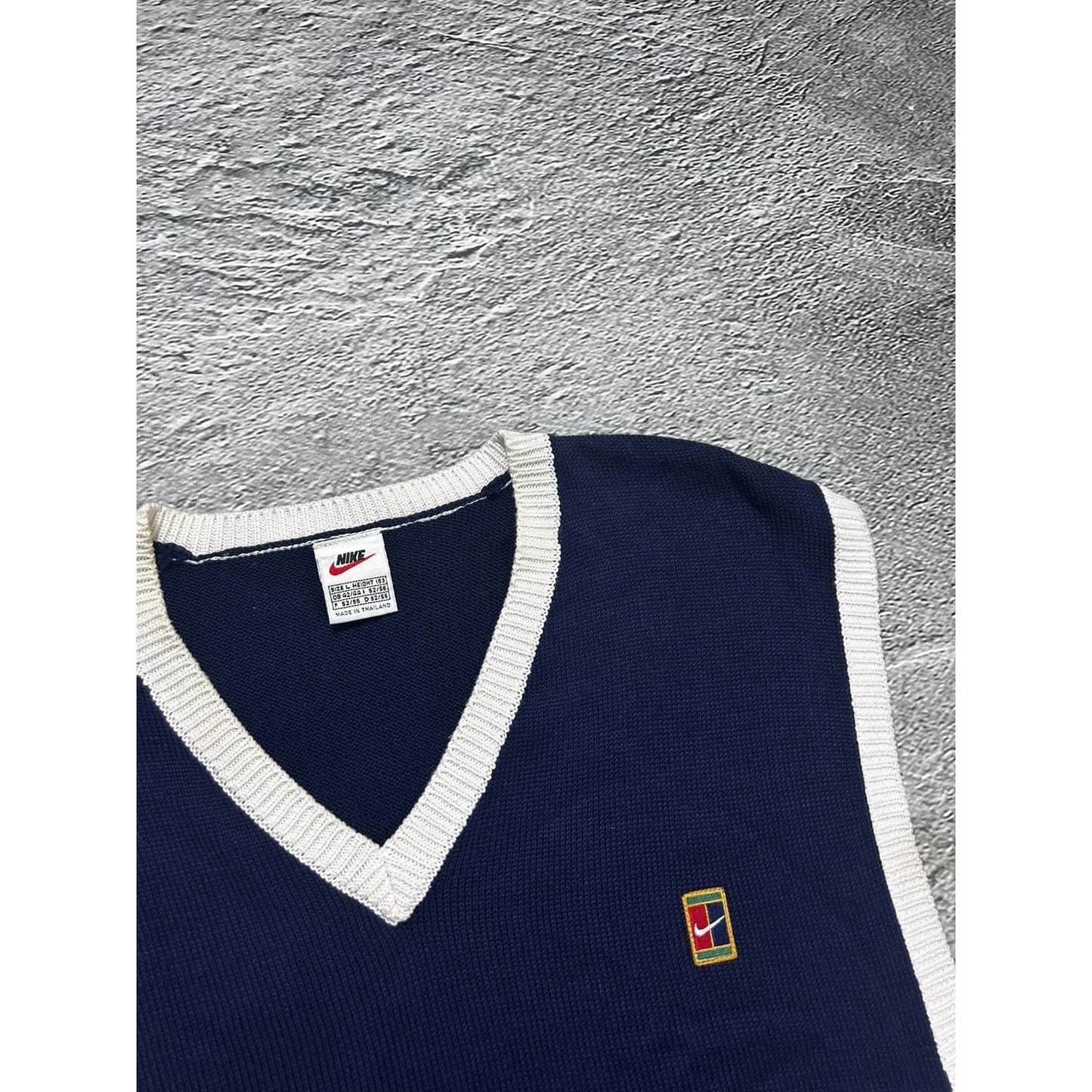 Nike Court vintage navy sweater vest tennis 90s