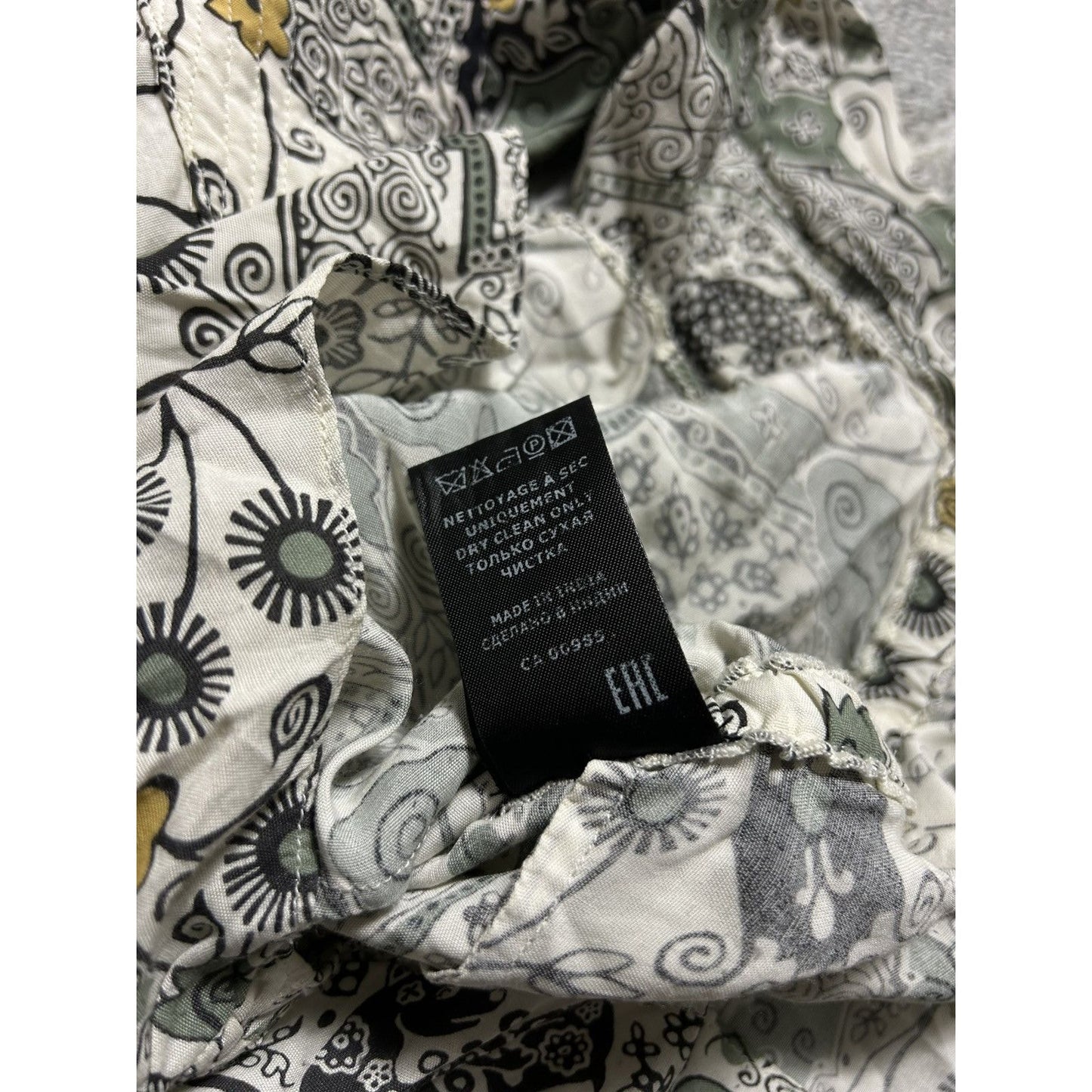 Isabel Marant Étoile beige green floral set skirt + top