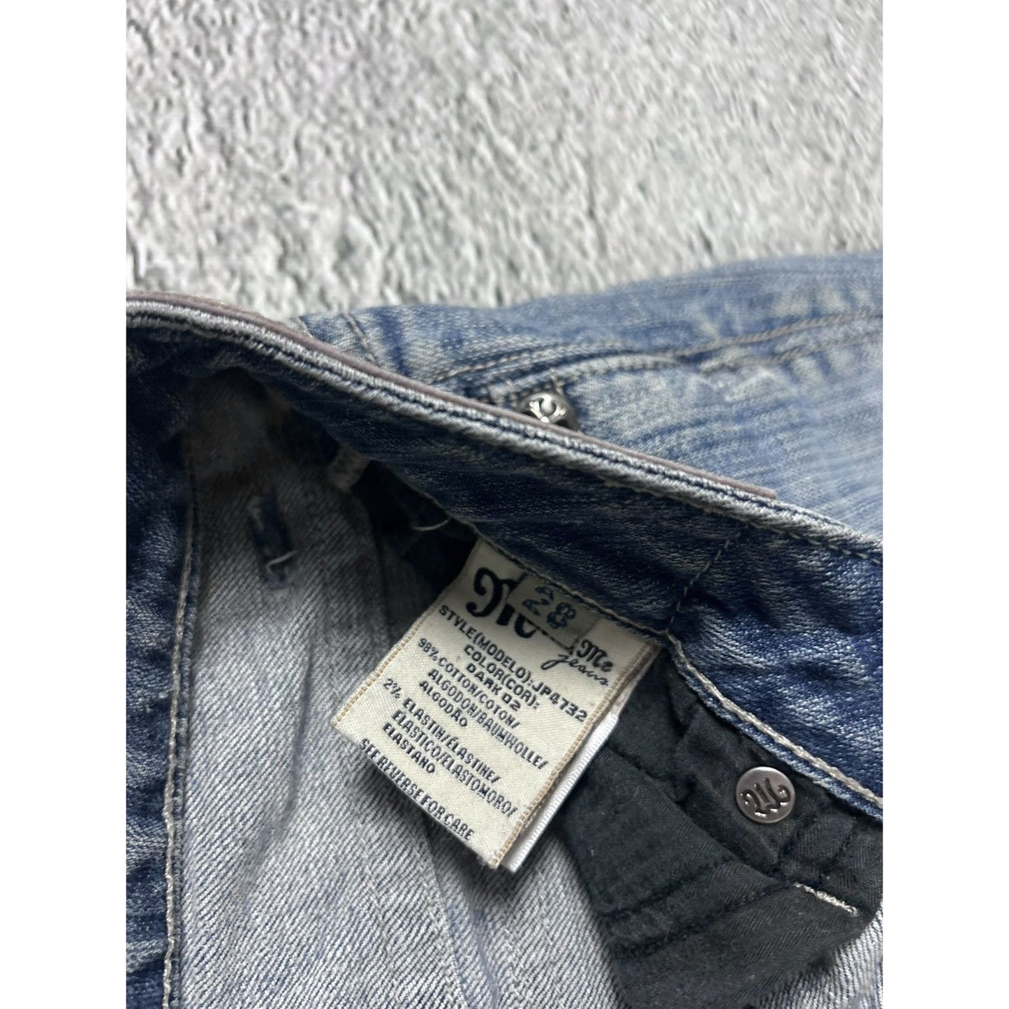 Miss Me flared bootcut white stitching denim vintage y2k