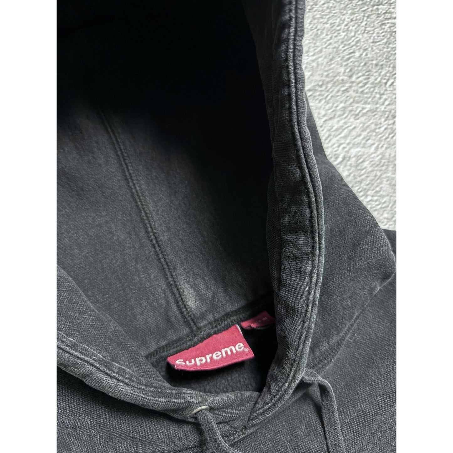 Supreme hoodie black hood logo Sick Mother Sick Child SS17