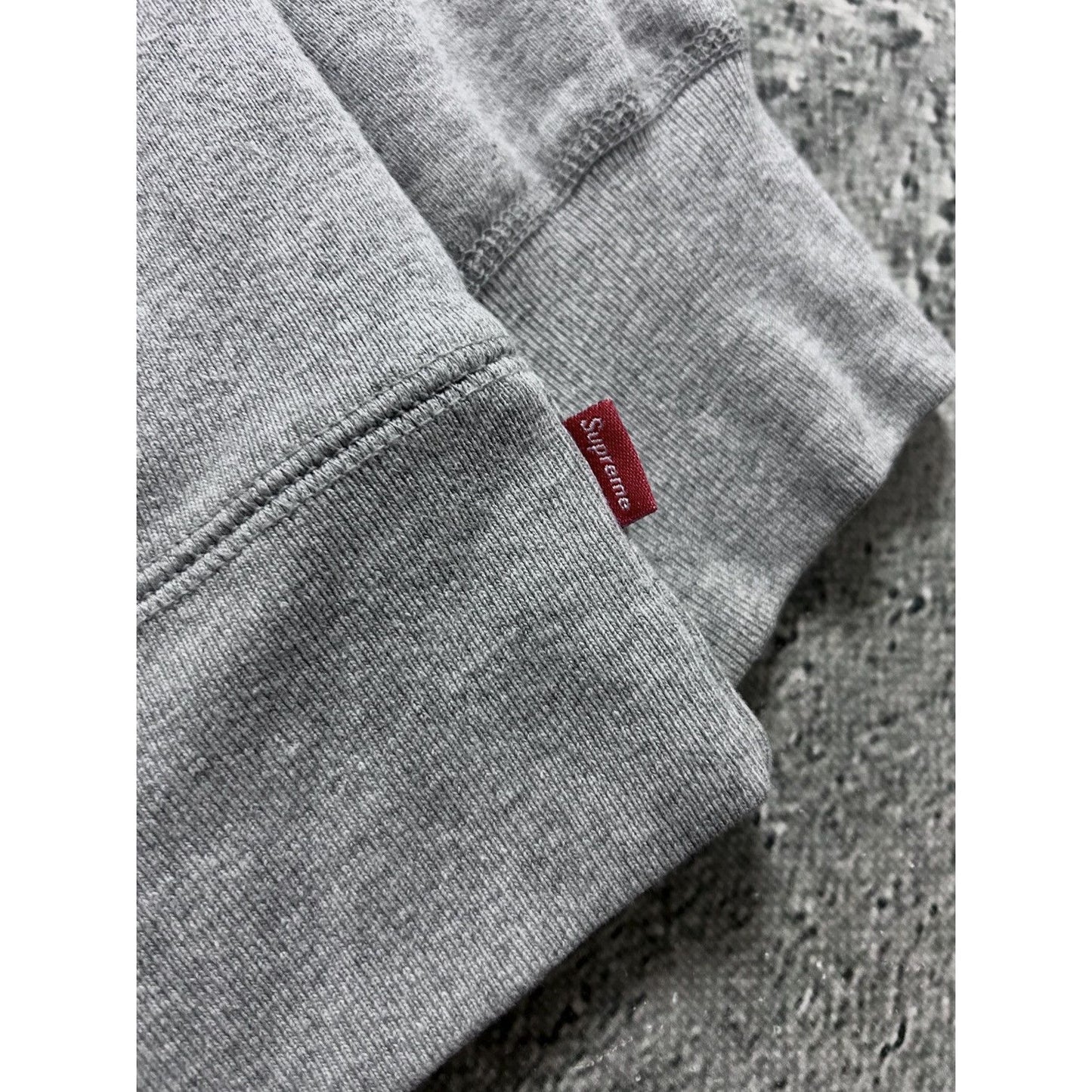 Supreme hoodie grey micrologo FW19