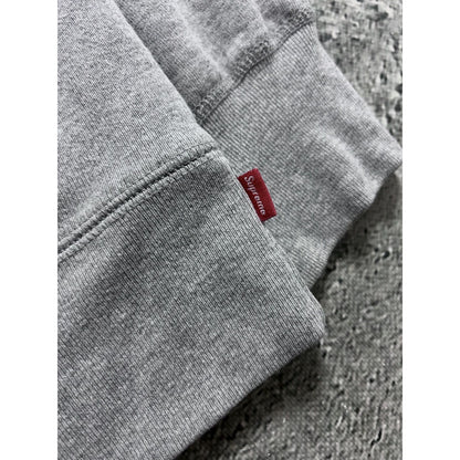 Supreme hoodie grey micrologo FW19