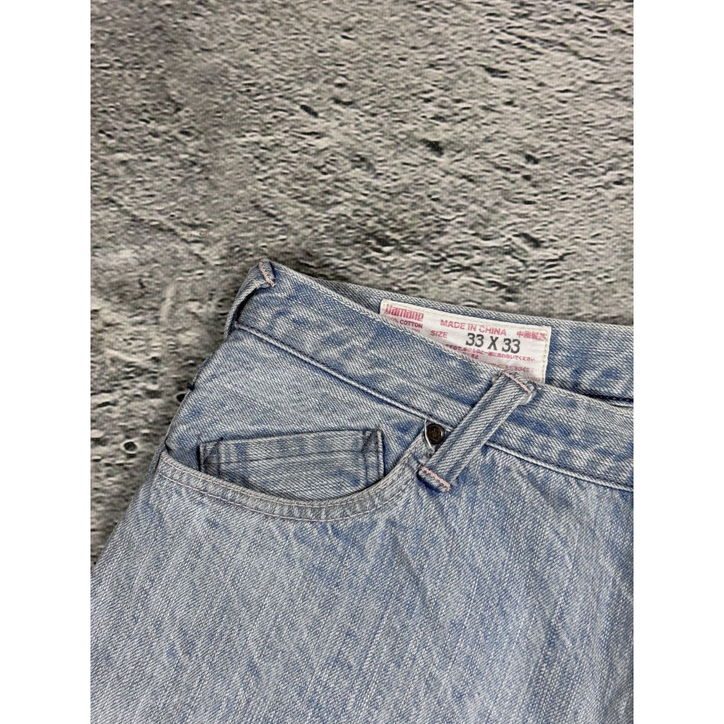 Evisu Yamane jorts light blue Y2K shorts denim white gull