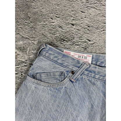 Evisu Yamane jorts light blue Y2K shorts denim white gull