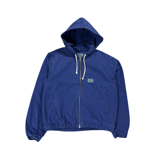 Stussy work jacket unlined canvas blue workwear active