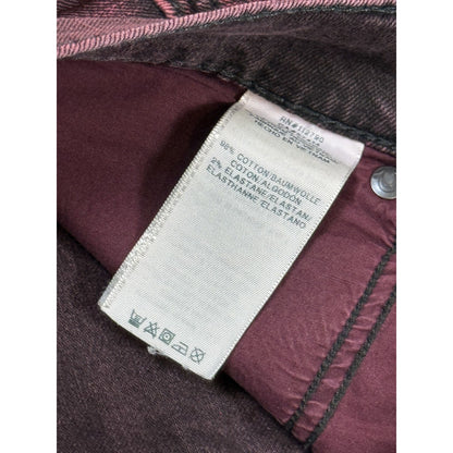 True Religion jeans biker burgundy red Moto washed Y2K slim skinny