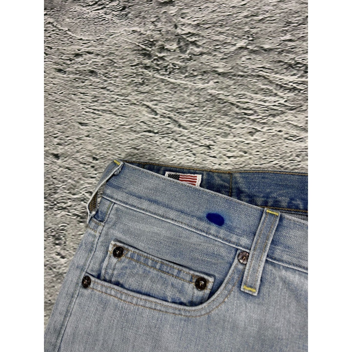 True Religion Rocco jeans vintage denim pants slim baby blue