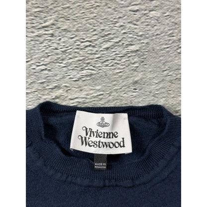 Vivienne Westwood knit small orb logo navy lana wool