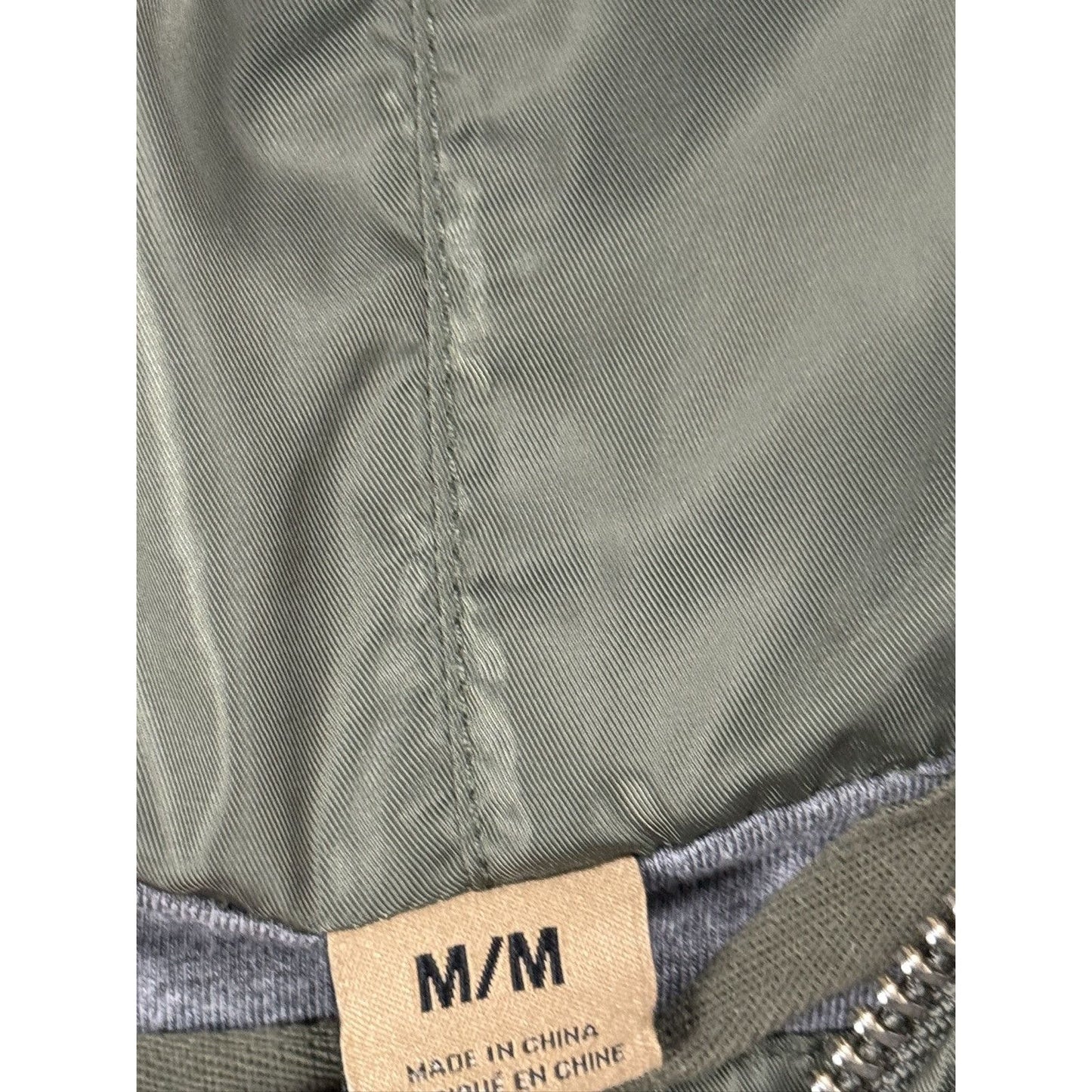 True Religion bomber jacket satin military full zip khaki