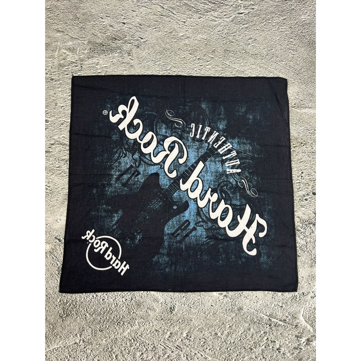 Hard Rock Cafe Shawl Vintage scarf Navy Blue