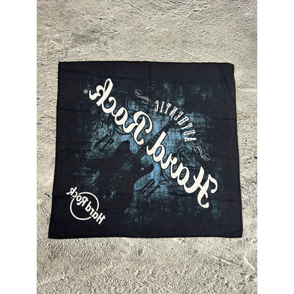 Hard Rock Cafe Shawl Vintage scarf Navy Blue
