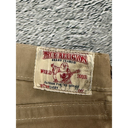 True Religion vintage gold jeans Y2K denim pants slim