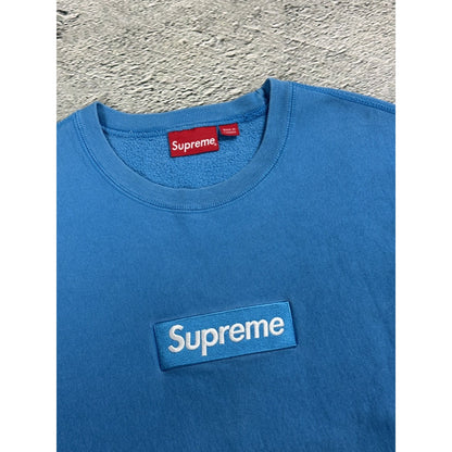Supreme box logo crewneck blue bogo FW18
