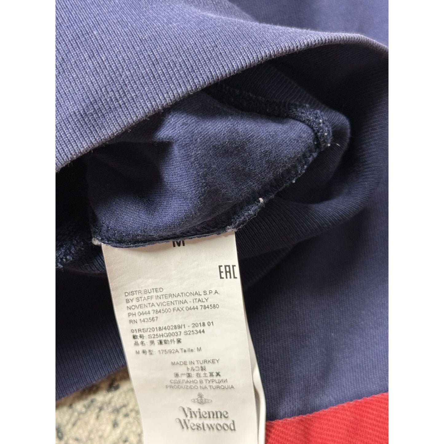 Vivienne Westwood Zip hoodie navy red stripe orb wizzard