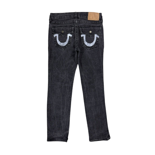 True Religion black jeans painted horseshoe logo Y2K Rocco