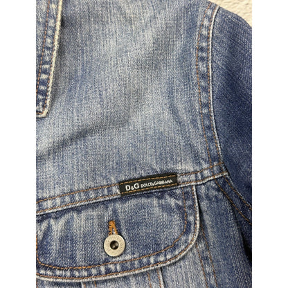 Dolce & Gabbana denim jacket leopard lining hedi