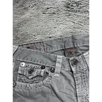 True Religion vintage grey jeans Ricky contrast stitching