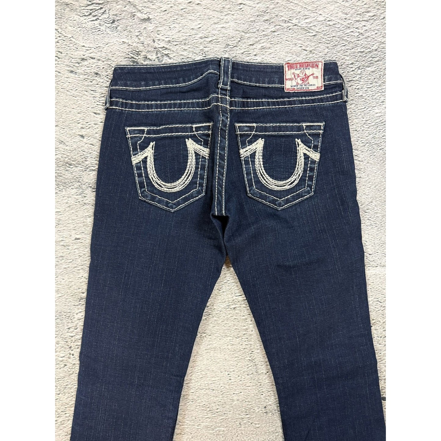 True Religion jeans vintage bootcut pants navy Rainbow Gina