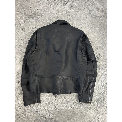Vintage Leather Jacket Avant Garde Rare Black Studded
