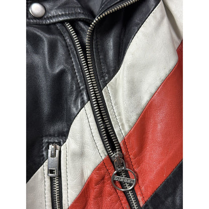 Diesel Vintage Leather biker polish black Jacket Avant Garde