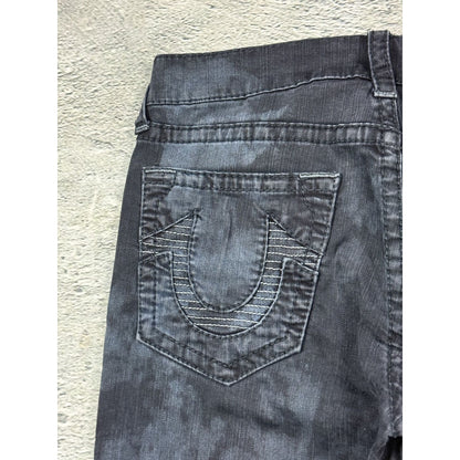 True Religion jeans biker black vintage washed