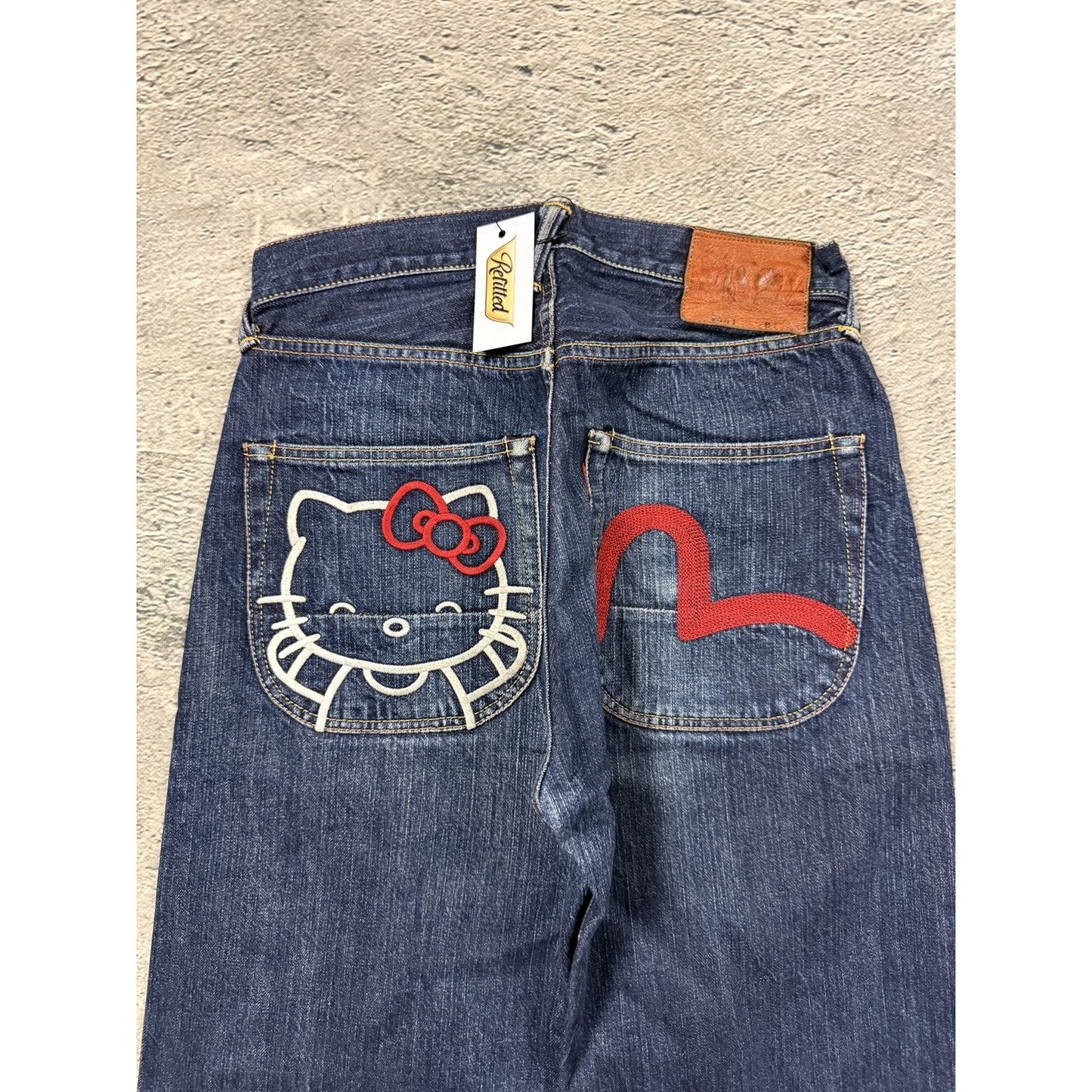 Evisu Hello Kitty jeans vintage selvedge denim Japan RARE