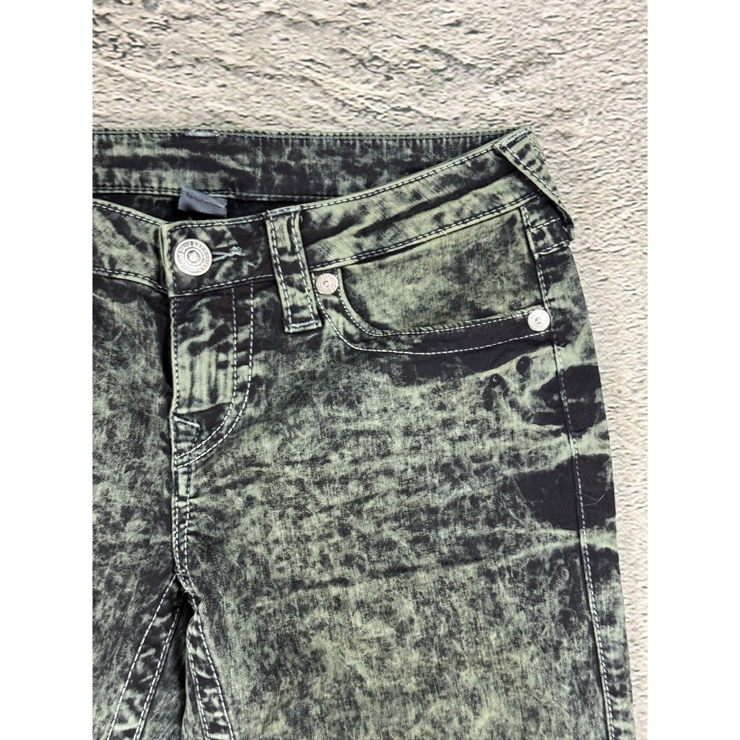 True Religion jeans skinny marble camo khaki green