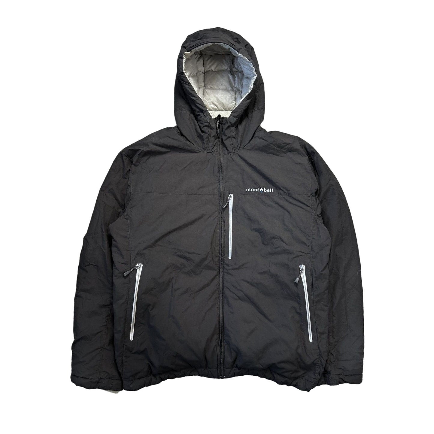 Montbell down puffer jacket reversible black grey