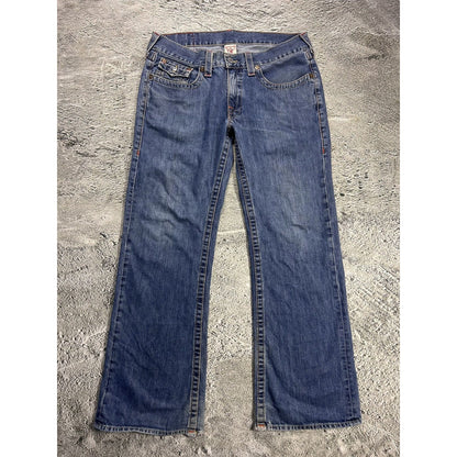 True Religion blue jeans contrast stitching Billy flared Y2K