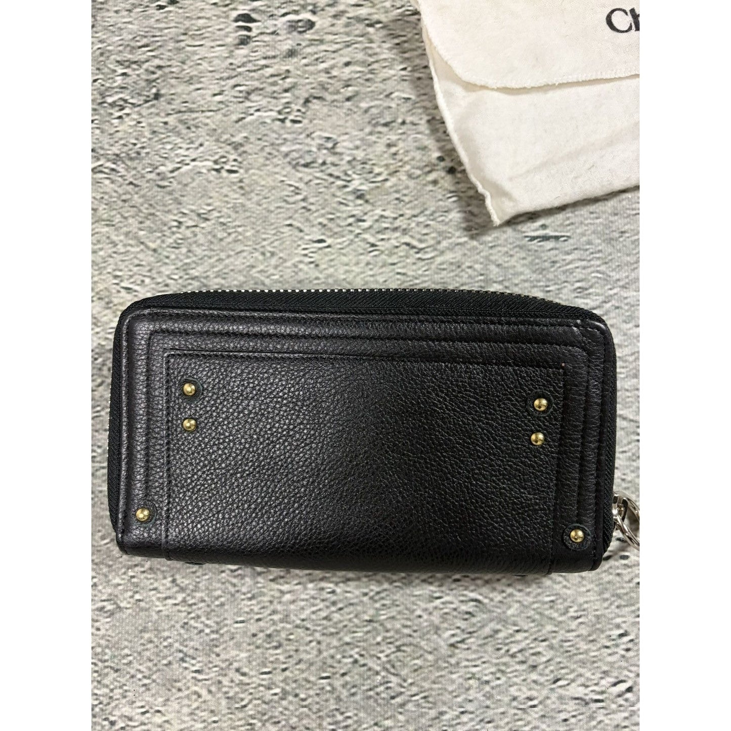 Chloé wallet paddington zip black leather