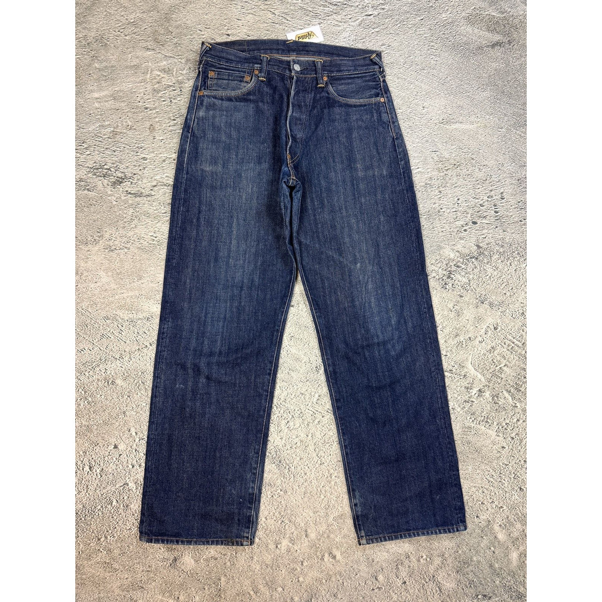 Evisu jeans daicock red letters mighty raw denim Selvedge