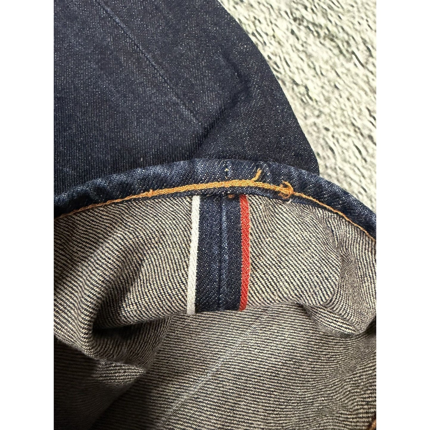 Evisu jeans daicock big logo red selvedge denim Y2K