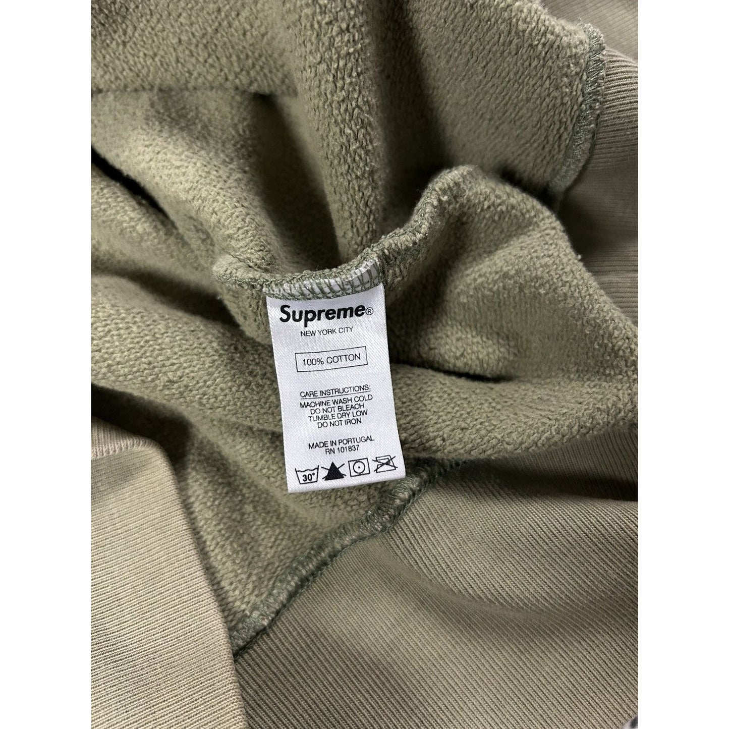 Supreme hoodie chainstitch Picasso FW18 Olive green