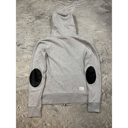 Evisu zip hoodie white grey vintage big logo Y2K